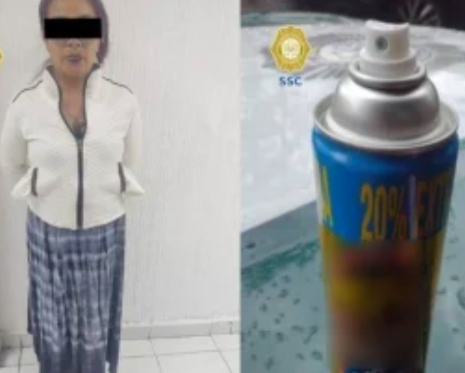 Mujer arroja insecticida a empleada de joyería para robar