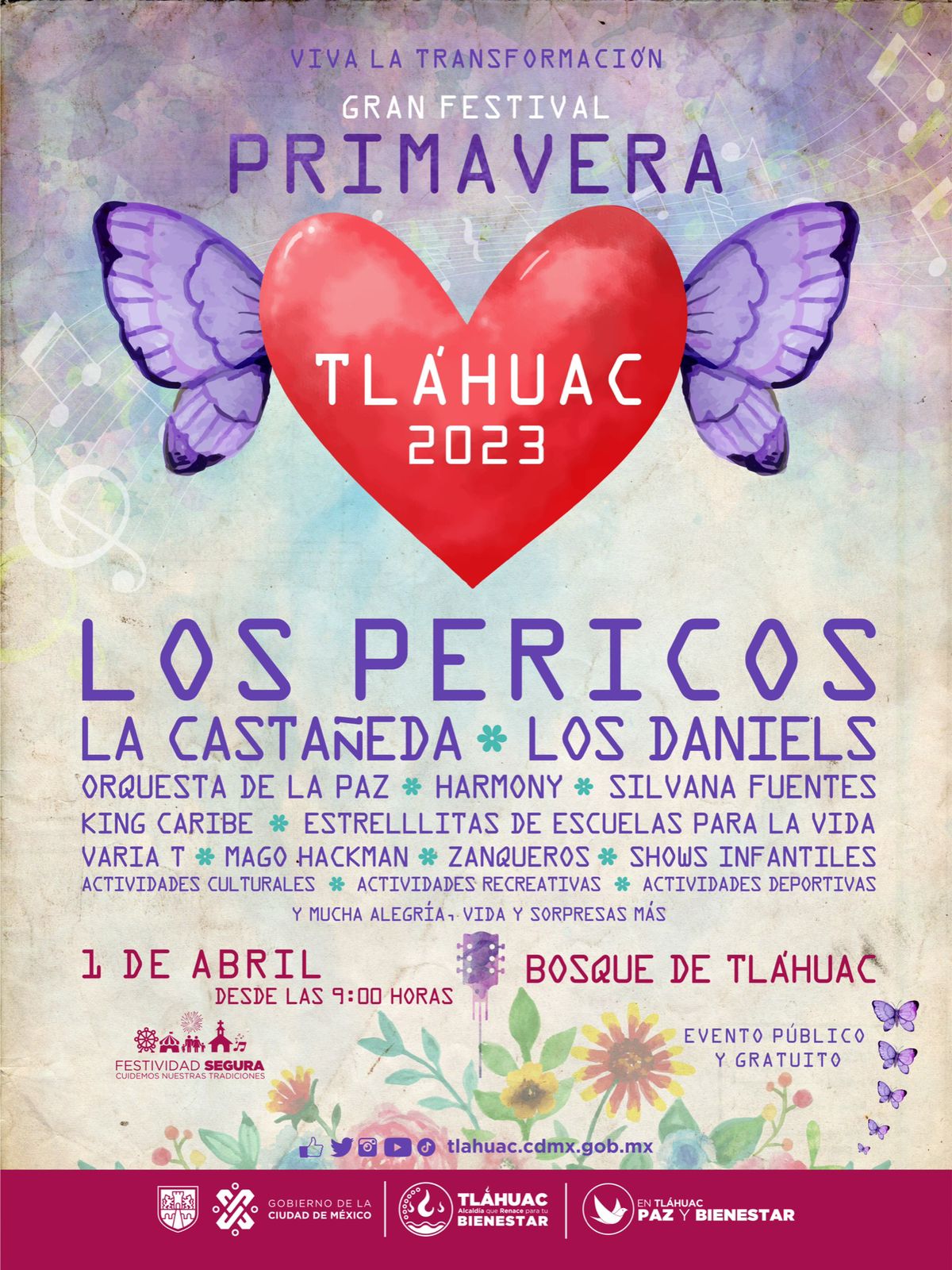 Alcaldía alista ‘Gran Festival de Primavera 2023’, en el Bosque de Tláhuac
