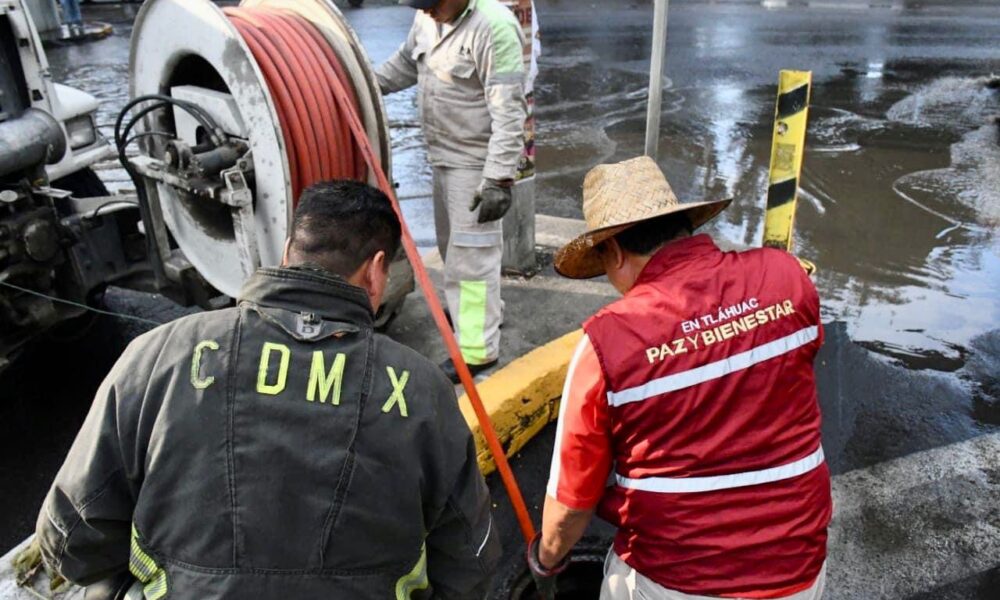 Tras fuerte lluvia en Tláhuac, Alcaldesa activa ‘Operativo Tláloc’