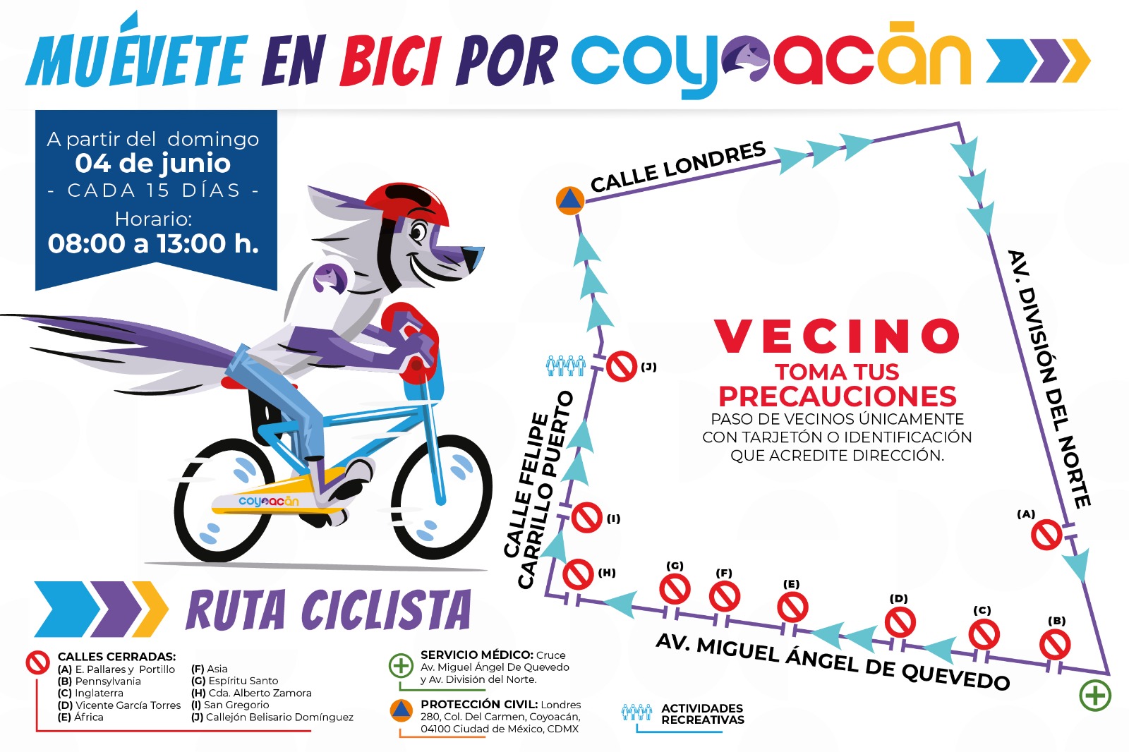 Llega el Paseo Ciclista a Coyoacán