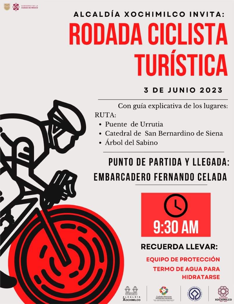 Promueve Xochimilco Ruta Turística en bicicleta