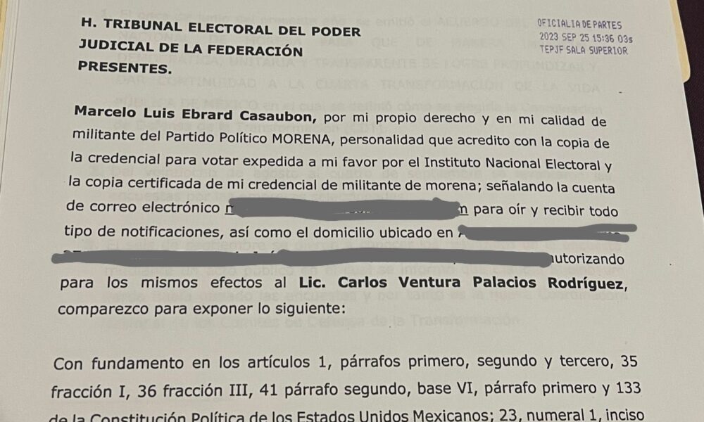 Marcelo Ebrard va contra la Comisión de Honor y Justicia de Morena
