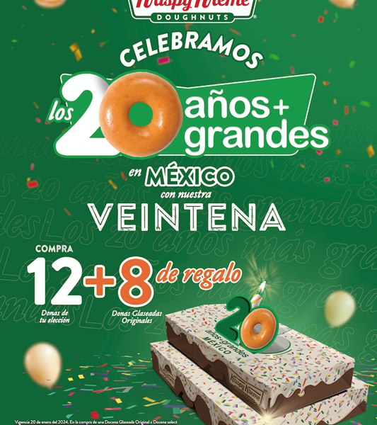 Krispy Kreme celebra 20 años en México