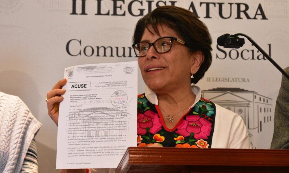 Acuerda Congreso CDMX celebrar periodo extraordinario para votar dictamen para ratificar a la Fiscal, Ernestina Godoy