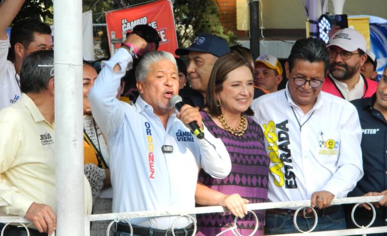 Daniel Ordoñez es apoyado por Xóchitl Gálvez y Santiago Taboada, en Iztacalco