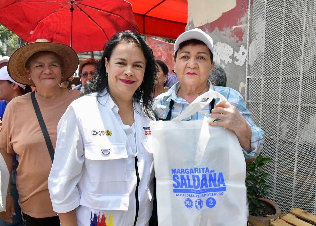 Margarita Saldaña invita a la población de Azcapotzalco a votar el 2 de junio